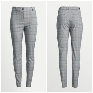 LOFT Petite Plaid High Waist Skinny Ankle Pants